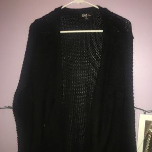 Thin Black Cardigan w Pockets
